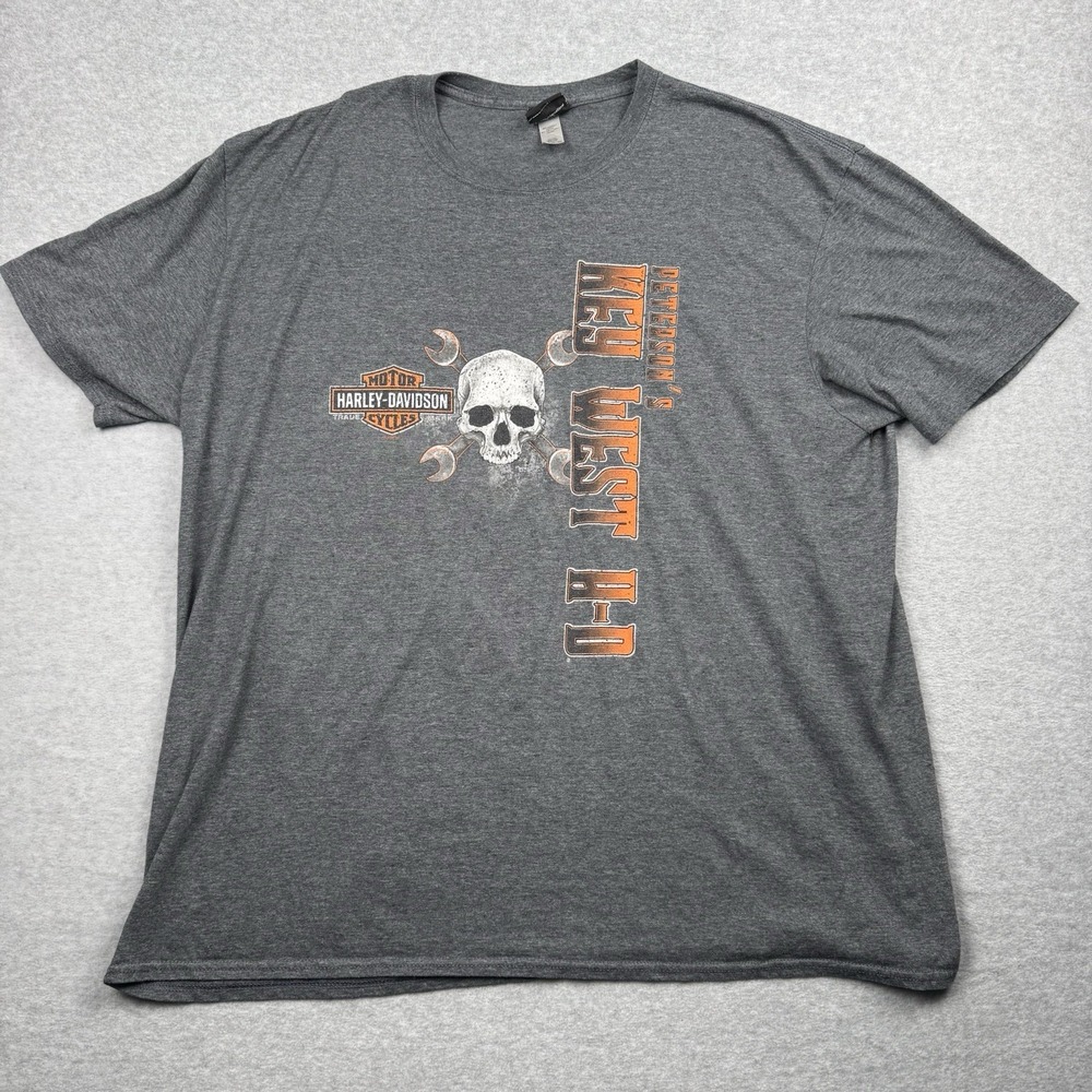 Harley-Davidson Shirt Mens Large Peterson Key West Black Graphic Short Sleeve
